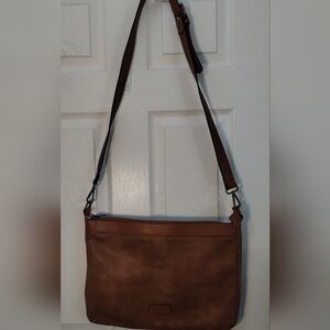 Simply Noelle Brown Faux Leather Laptop Bag